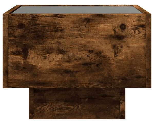 Noční stolek s Infinity LED kouřový dub 40 x 40 x 30 cm 3284067