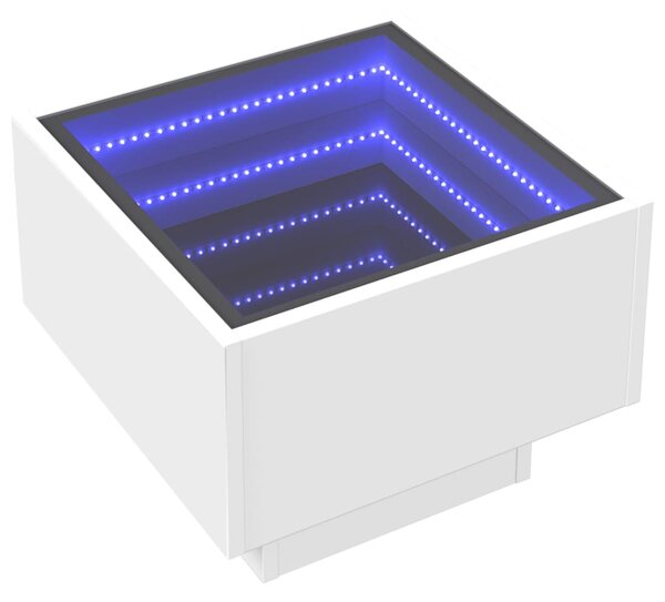 Noční stolek s Infinity LED bílý 40 x 40 x 30 cm 3284063