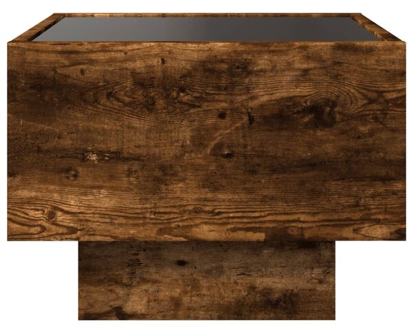 Noční stolek s Infinity LED kouřový dub 40 x 40 x 30 cm 3284067