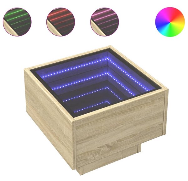 Noční stolek s Infinity LED dub sonoma 40 x 40 x 30 cm 3284065