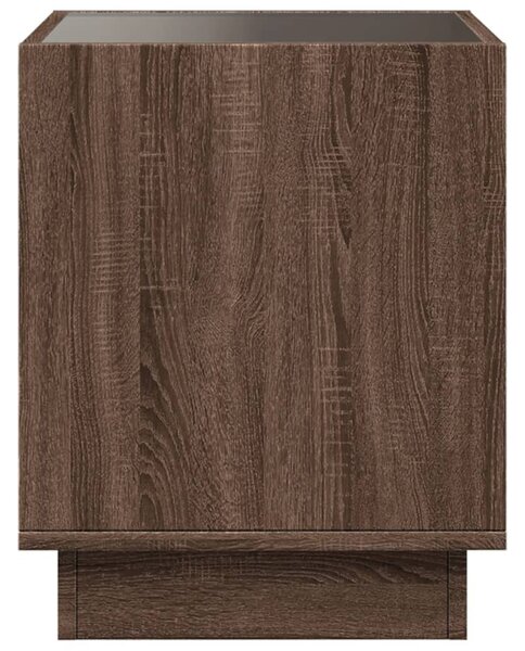Noční stolek s Infinity LED hnědý dub 50 x 50 x 50 cm 3284090