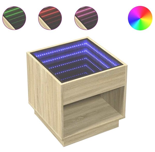 Noční stolek s Infinity LED dub sonoma 50 x 50 x 50 cm 3284086