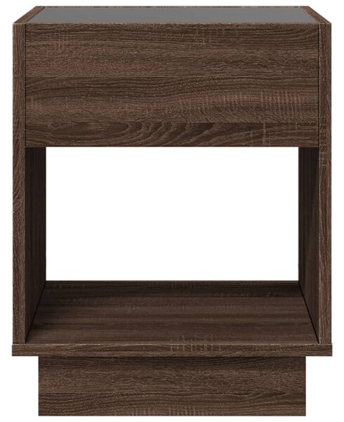 Noční stolek s Infinity LED hnědý dub 40 x 40 x 50 cm 3284083