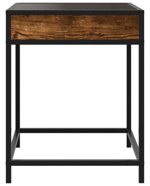 Noční stolek s Infinity LED kouřový dub 40 x 40 x 51 cm 3284093