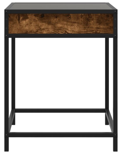 Noční stolek s Infinity LED kouřový dub 40 x 40 x 51 cm 3284093