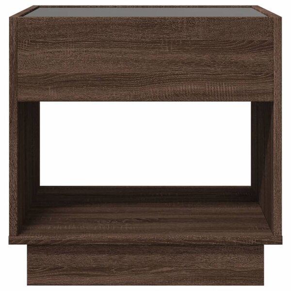 Noční stolek s Infinity LED hnědý dub 50 x 50 x 50 cm 3284090