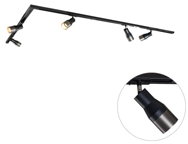 Moderní kolejnicový systém s 5 reflektory antracitově šedé 1-fázový - Iconic Kohua