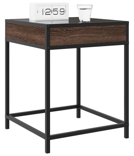 Noční stolek s Infinity LED hnědý dub 40 x 40 x 51 cm 3284095