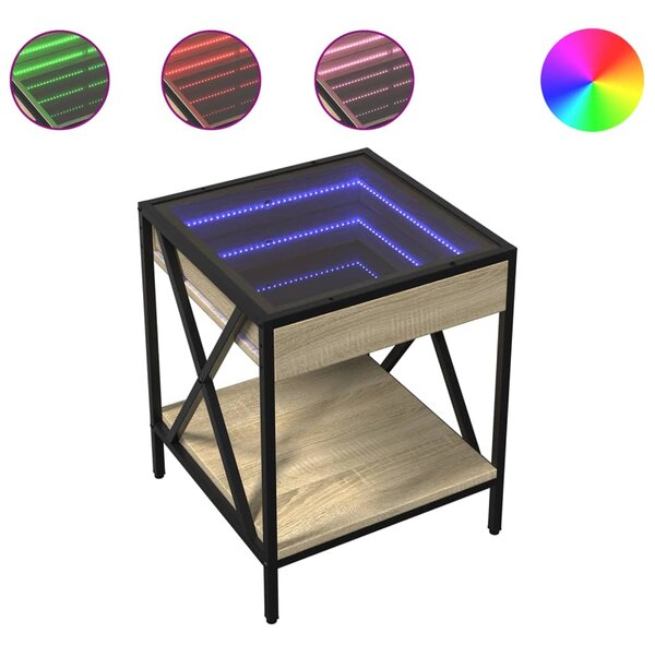 Noční stolek s Infinity LED dub sonoma 40 x 40 x 49 cm 3284097