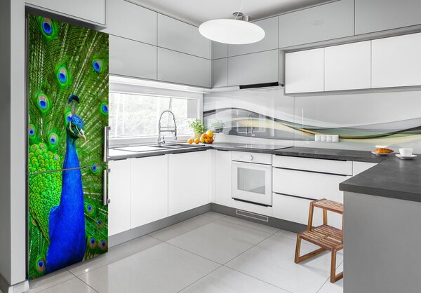 Samolepící nálepka na ledničku stěnu Páv FridgeStick-70x190-f-88874077
