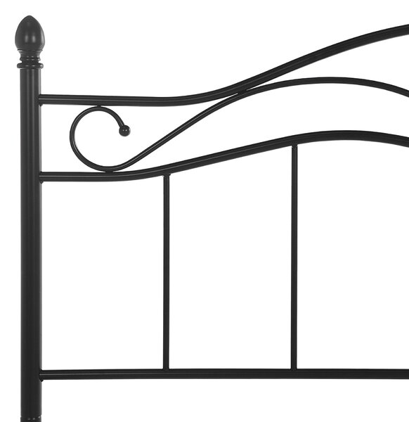 Postel Kov ANTLIA 140 x 200 cm Černá