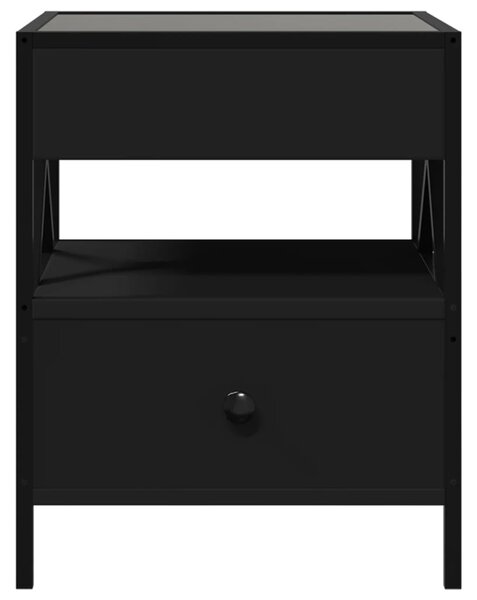 Noční stolek s Infinity LED černý 40 x 40 x 51 cm 3284101
