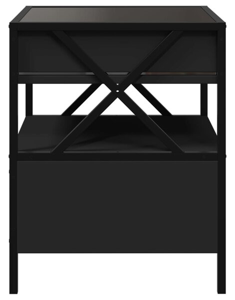 Noční stolek s Infinity LED černý 40 x 40 x 51 cm 3284101
