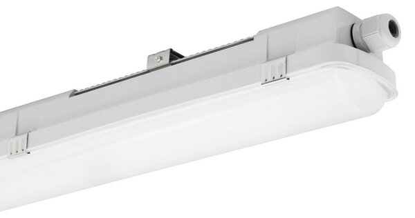Sylvania LED svítidlo RESISTO, světle šedé, 150 cm, 42 W, 840 IP66, Hliník / šedá / zinek, Plast