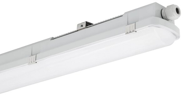 Sylvania LED svítidlo RESISTO, světle šedé, 120 cm, 17 W, 840 IP66, Hliník / šedá / zinek, Plast