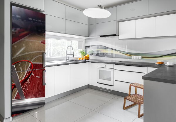 Tapeta nálepka na ledničku Basketball hřiště FridgeStick-70x190-f-88994259