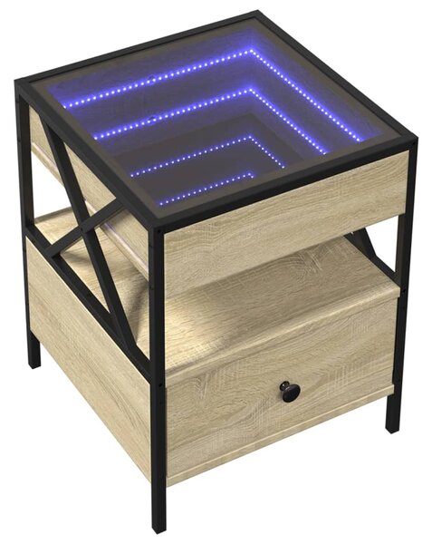 Noční stolek s Infinity LED dub sonoma 40 x 40 x 51 cm 3284102