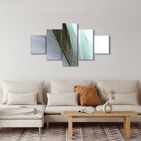 Obraz - Peří, makro (125x70 cm)