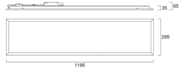 Sylvania Zapuštěný LED panel START, bílý, 120 × 30 cm, DALI, 33 W, UGR19, stmívatelný, Bílá / opál, Pracovna / kancelář, kov, Zapuštěné hranaté
