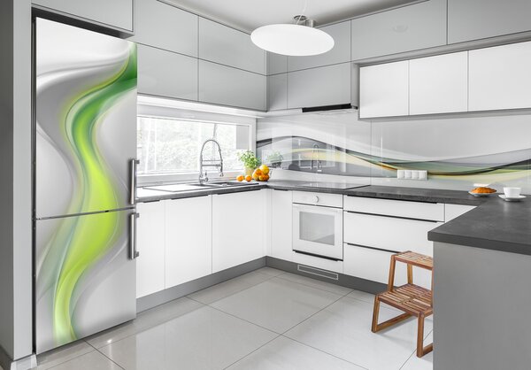 Nálepka na ledničku Abstraktní vlny FridgeStick-70x190-f-89608150