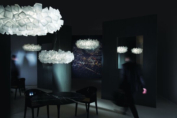 SLAMP CLISS00WHT01T00000EU Clizia Opal Medium, závěsné designové svítidlo, 2x12W E27, prům. 53cm