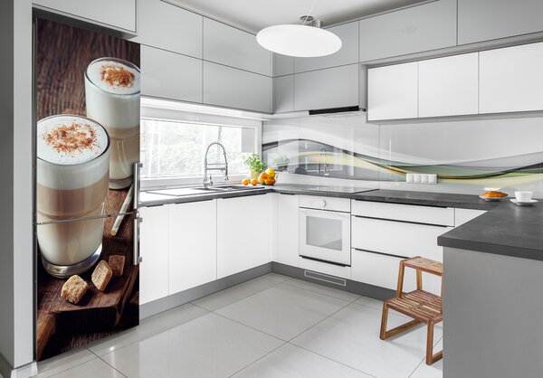 Nálepka na ledničku samolepící Káva latte FridgeStick-70x190-f-89910354