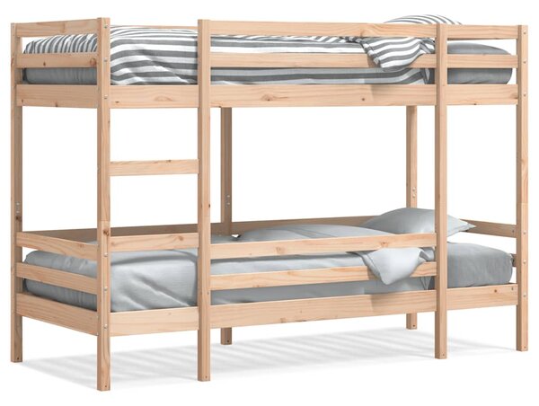 Patrová postel bez matrace 90 x 190 cm masivní borové dřevo 3284221