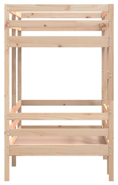 Patrová postel bez matrace 90 x 190 cm masivní borové dřevo 3284221
