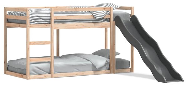 Patrová postel se skluzavkou a žebříkem 80 x 200 cm borovice 3284239