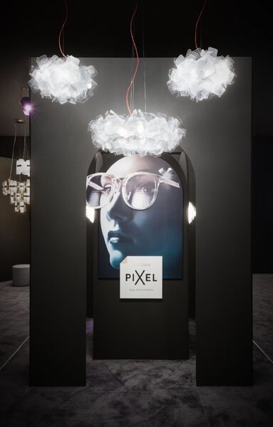 SLAMP CLISL00PXL01T00000EU Clizia large Pixel, designové svítidlo s čirým kabelem, 3x12W E27, prům. 78cm