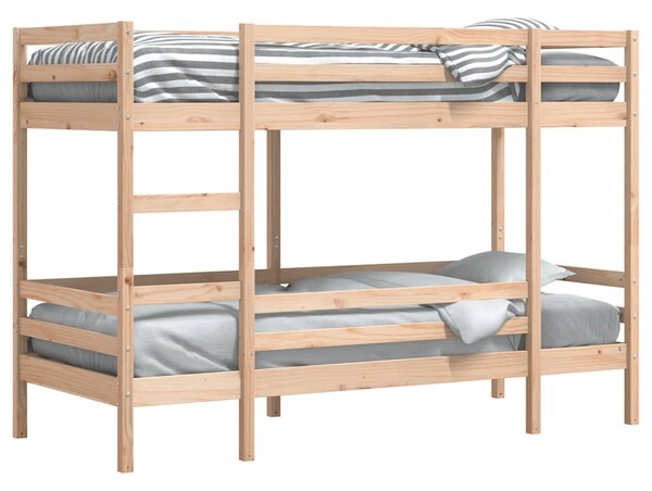 Patrová postel bez matrace 90 x 190 cm masivní borové dřevo 3284221