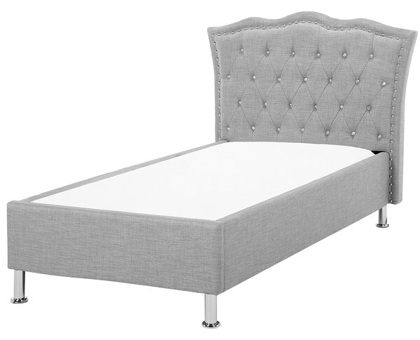 Čalouněná postel 90x200 cm šedá METZ