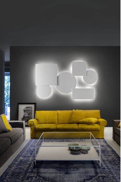Lodes 16746 1023 Puzzle Mega Round Small, bílé svítidlo pro nepřímé osvětlení, 3x15W LED 2700/3000K stmívatelné, prům. 53cm