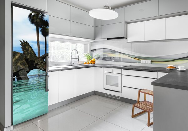 Foto tapeta na ledničku Dinozaury na pláži XL FridgeStick-70x190-f-33738049