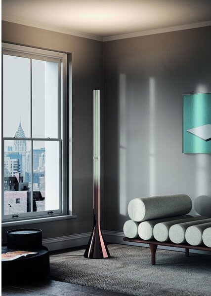 Lodes 17270 3400 Croma, bronzová stojací lampa pro nepřímé osvětlení se stmívačem, 42W LED 2200 - 3200K dim-to-warm, 186cm