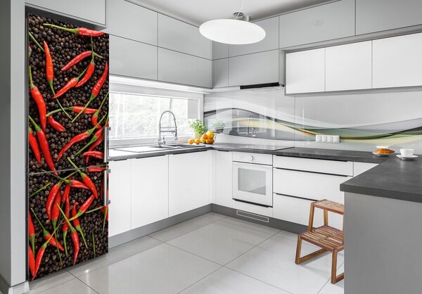 Nálepka na ledničku fototapeta Chilli papričky FridgeStick-70x190-f-35225615