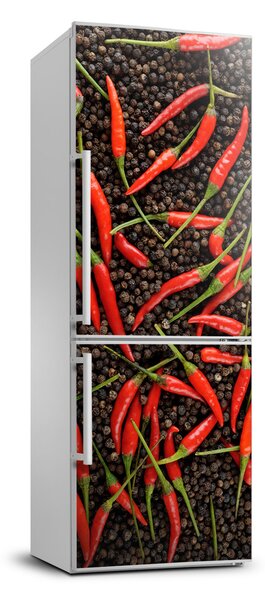 Nálepka na ledničku fototapeta Chilli papričky FridgeStick-70x190-f-35225615