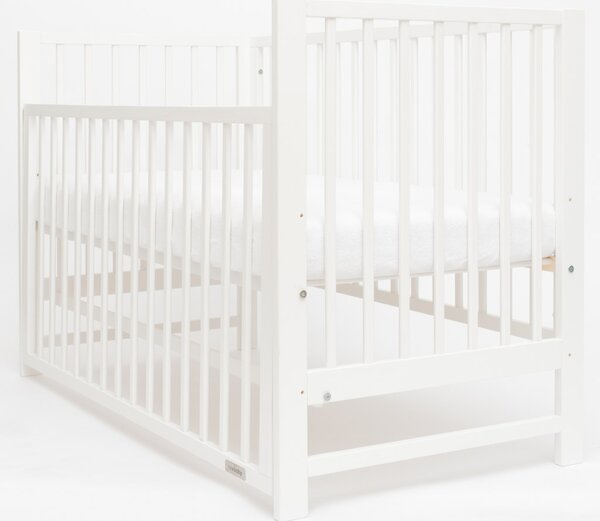 Dětská postýlka New Baby BASIC se stahovací bočnicí bílá