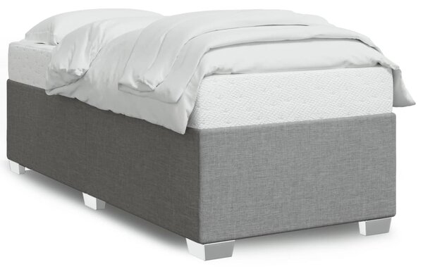 Rám postele bez matrace světle šedá 90 x 190 cm textil 3284436
