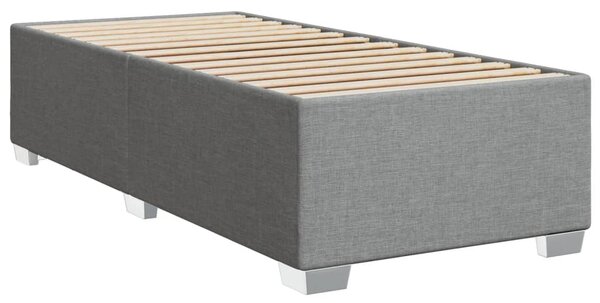 Box spring postel s matrací světle šedá 80 x 200 cm textil 3290329