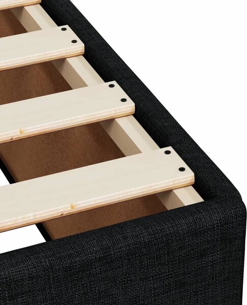 Rám postele bez matrace černá 80 x 200 cm textil 3284431