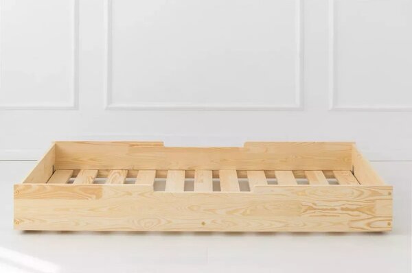 Dětská postel s výsuvným lůžkem s úložným prostorem s roštem v přírodní barvě 90x200 cm CPW – Adeko