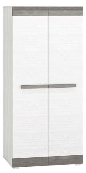 Dvoudveřová skříň Blanco 01 - 92 cm - Borovice sNezna / new grey