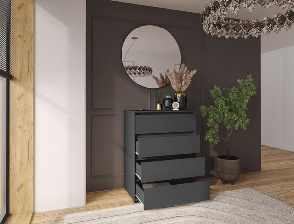 KOMODA, antracitová, 80/103/48 cm Carryhome - Široké komody, Online Only