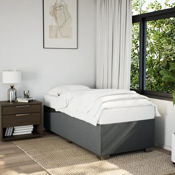 Box spring postel s matrací tmavě šedá 80 x 200 cm textil 3285089