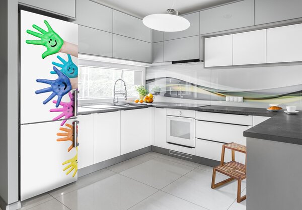 Foto nálepka na ledničku Pomalované dlaně FridgeStick-70x190-f-39483804