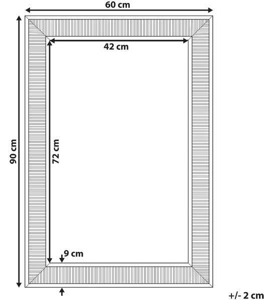 Zrcadlo CASSIS 60 cm 90 cm Zlatá