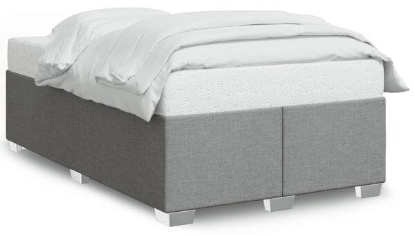 Rám postele bez matrací světle šedá 120x190 cm textil 3284457