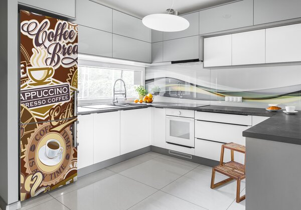 Nálepka tapeta lednička Kavárna FridgeStick-70x190-f-40951397