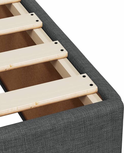 Rám postele bez matrací tmavě šedá 120x190 cm textil 3284716